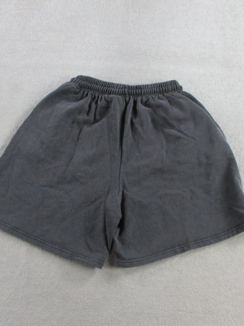 HELLSTAR Flame Shorts Mens Medium Gray White Sweat Drawstring Graphic Grunge NEW - Picture 3 of 8
